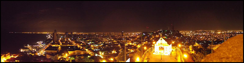vue ville guayaquil de nuit